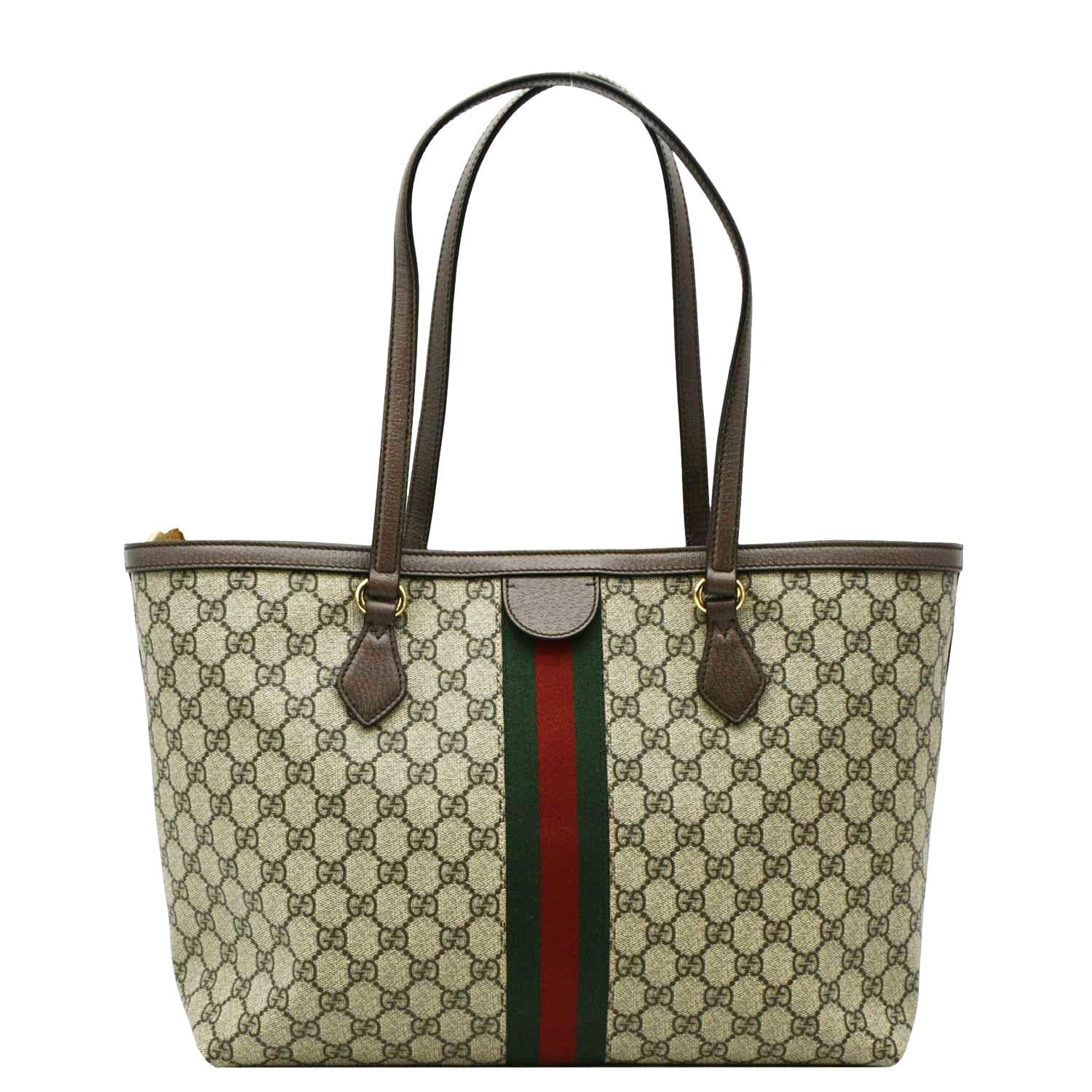 GUCCI Ophidia Medium Gucci Supreme Canvas Tote Bag Beige 631685
