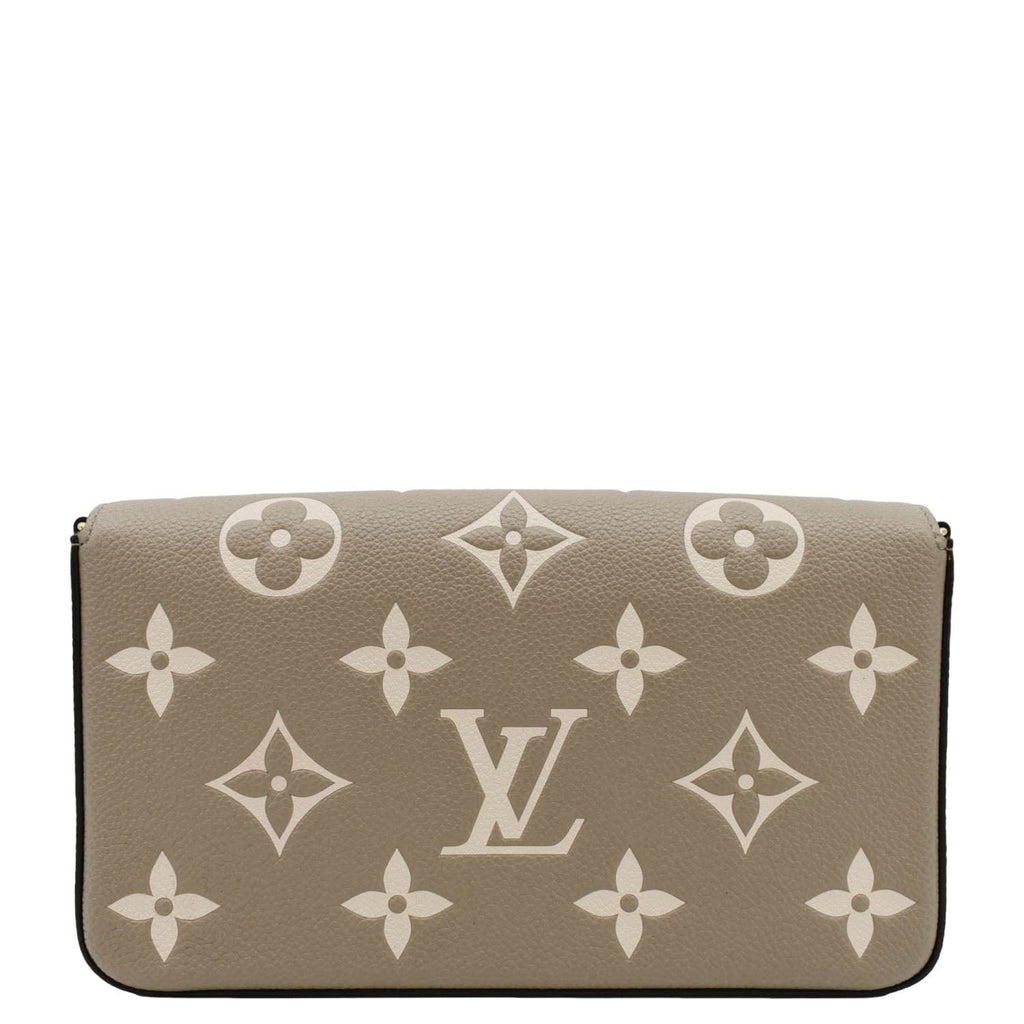 LOUIS VUITTON Felicie Pochette Giant Monogram Empreinte Crossbody Bag Bicolor