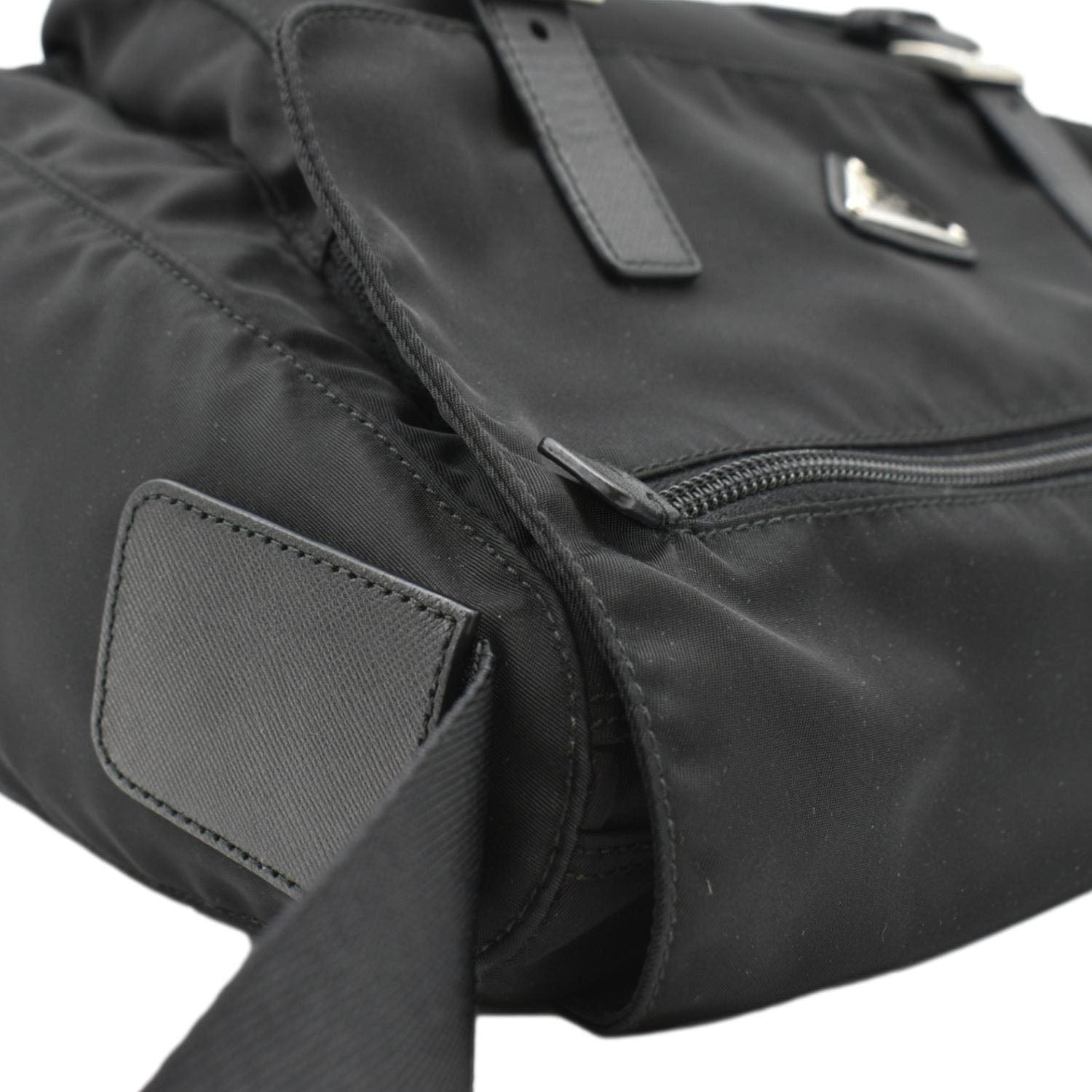 PRADA Vela Re-Edition Nylon Messenger Bag Black
