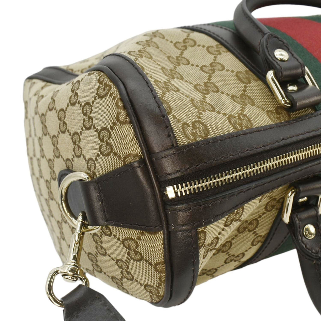 GUCCI  Web  Gucci Boston Bag Beige 247205