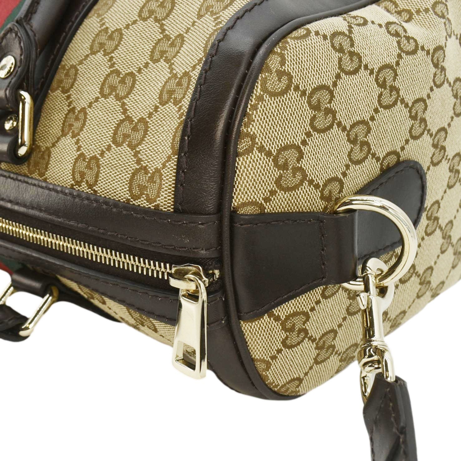 GUCCI  Web  Gucci Boston Bag Beige 247205