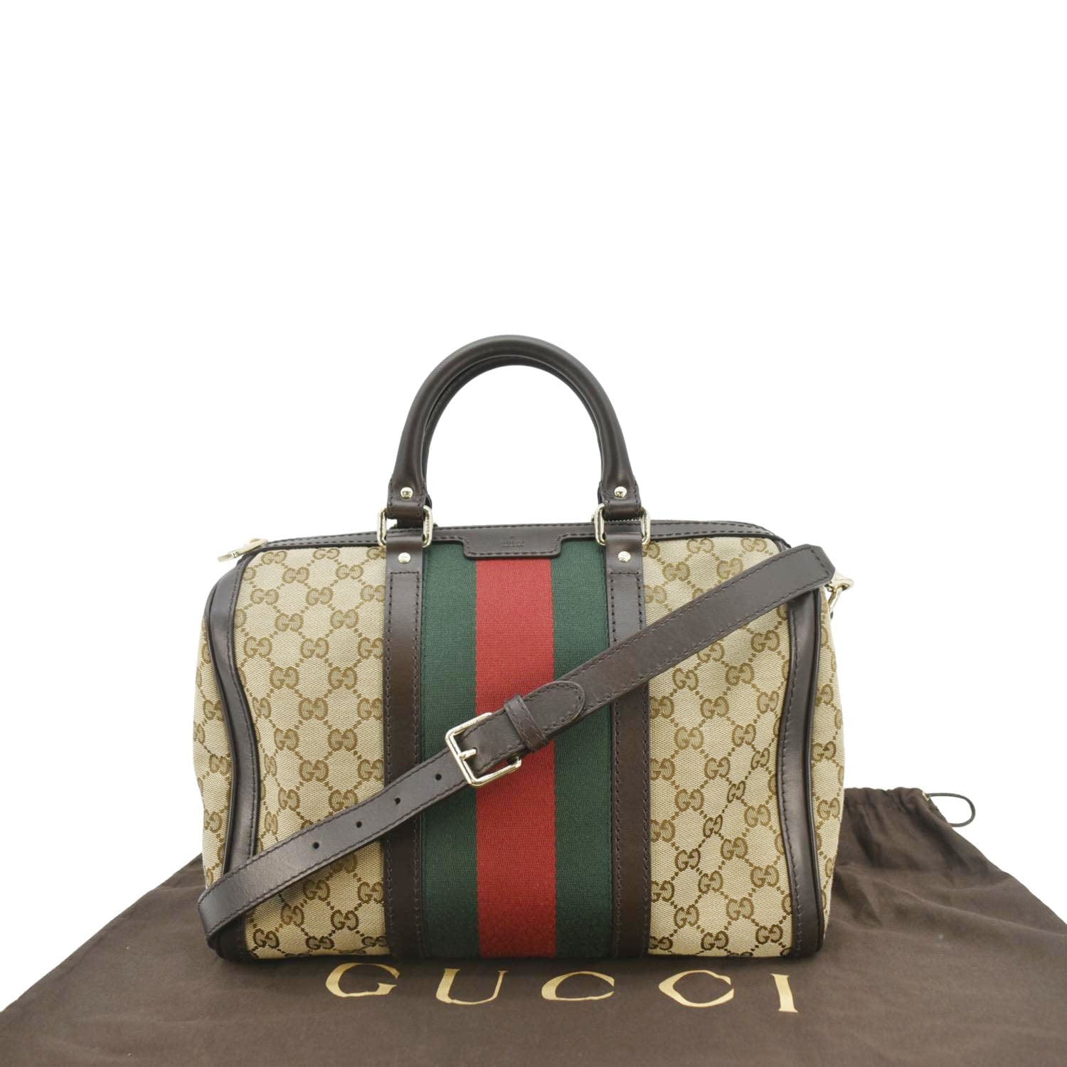 GUCCI  Web  Gucci Boston Bag Beige 247205