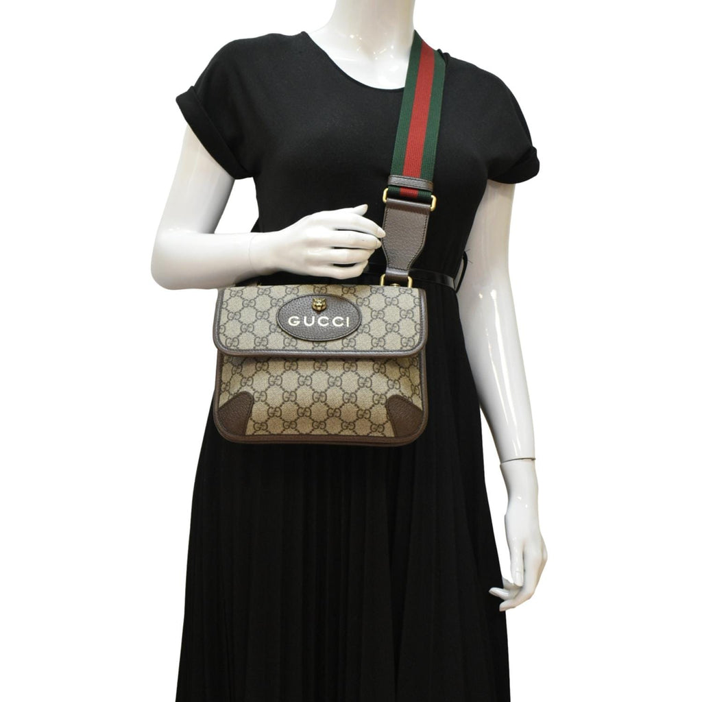GUCCI Neo Small Gucci Supreme Canvas Crossbody Bag Beige 501050