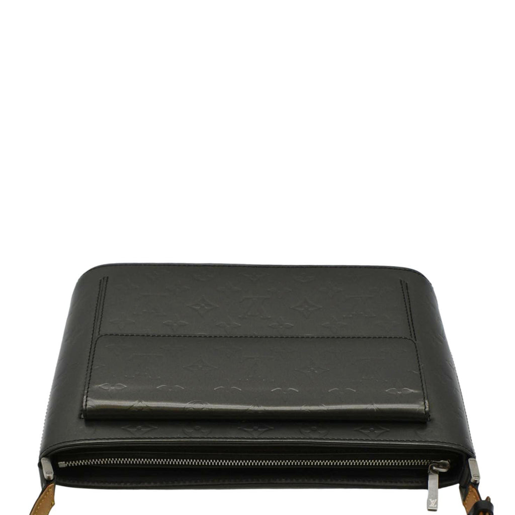 LOUIS VUITTON Alston Monogram Mat Shoulder Bag Black