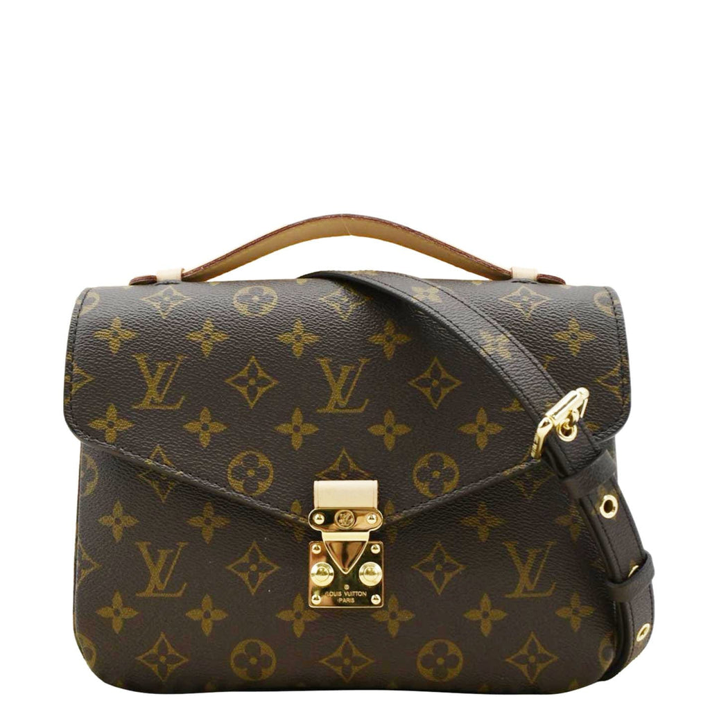 LOUIS VUITTON Metis Pochette Monogram Canvas Crossbody Bag Brown