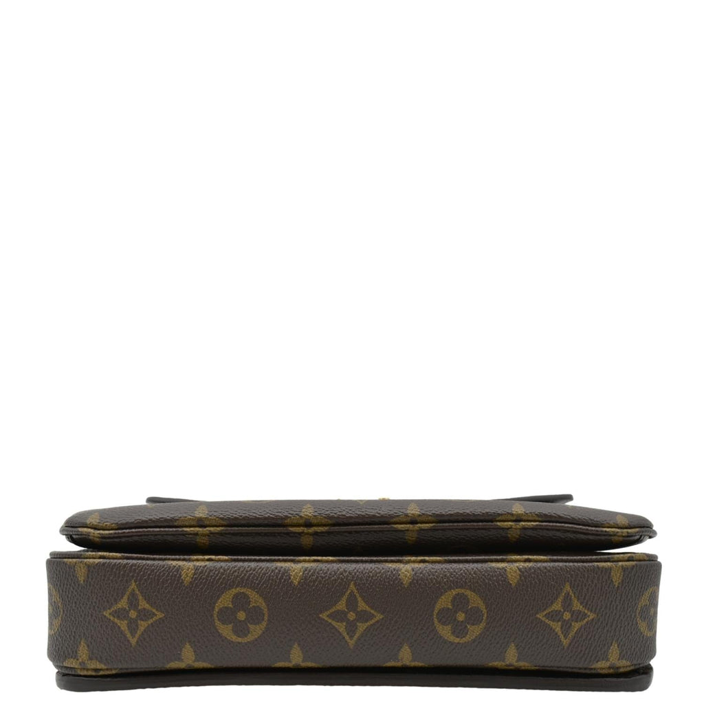 LOUIS VUITTON Metis Pochette Monogram Canvas Crossbody Bag Brown