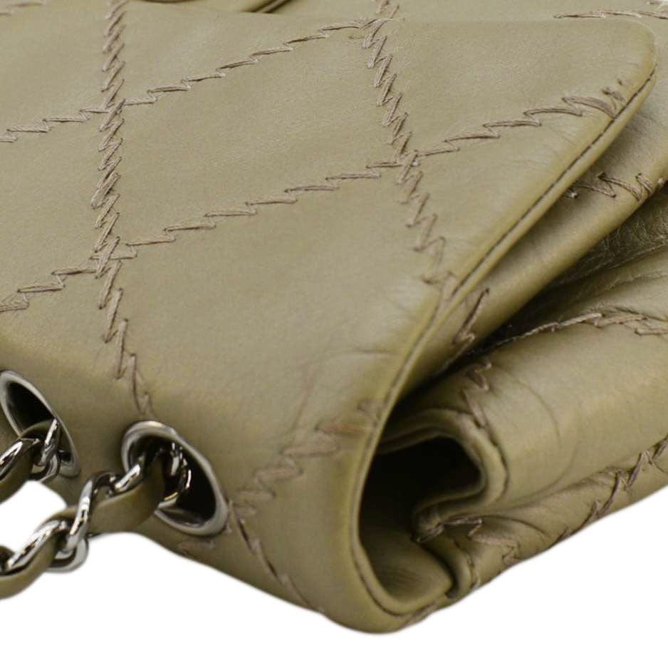 Chanel Ultra Stitch Small Flap Quilted Calfskin Leather Crossbody Bag Beige