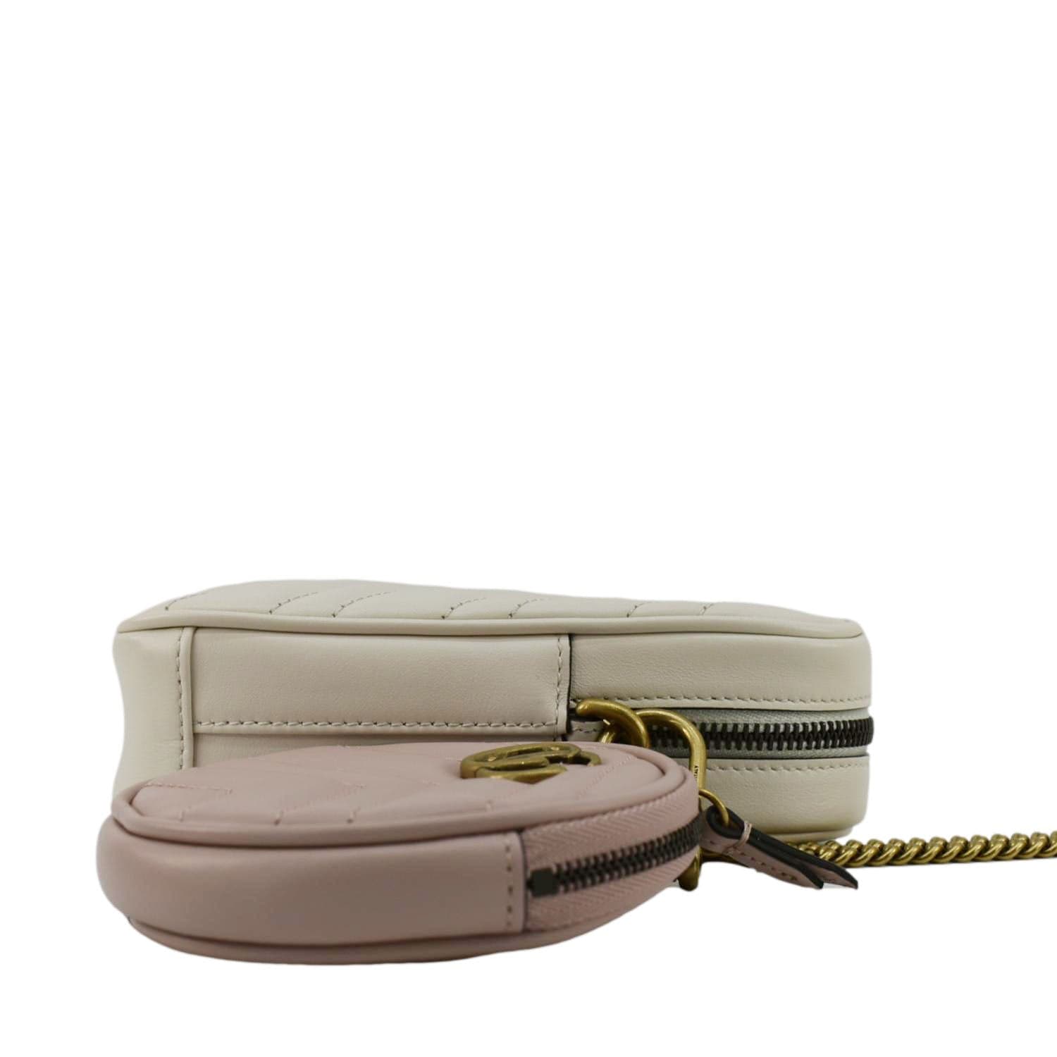 GUCCI Gucci Marmont Mini Matelasse Leather Shoulder Bag White 699759