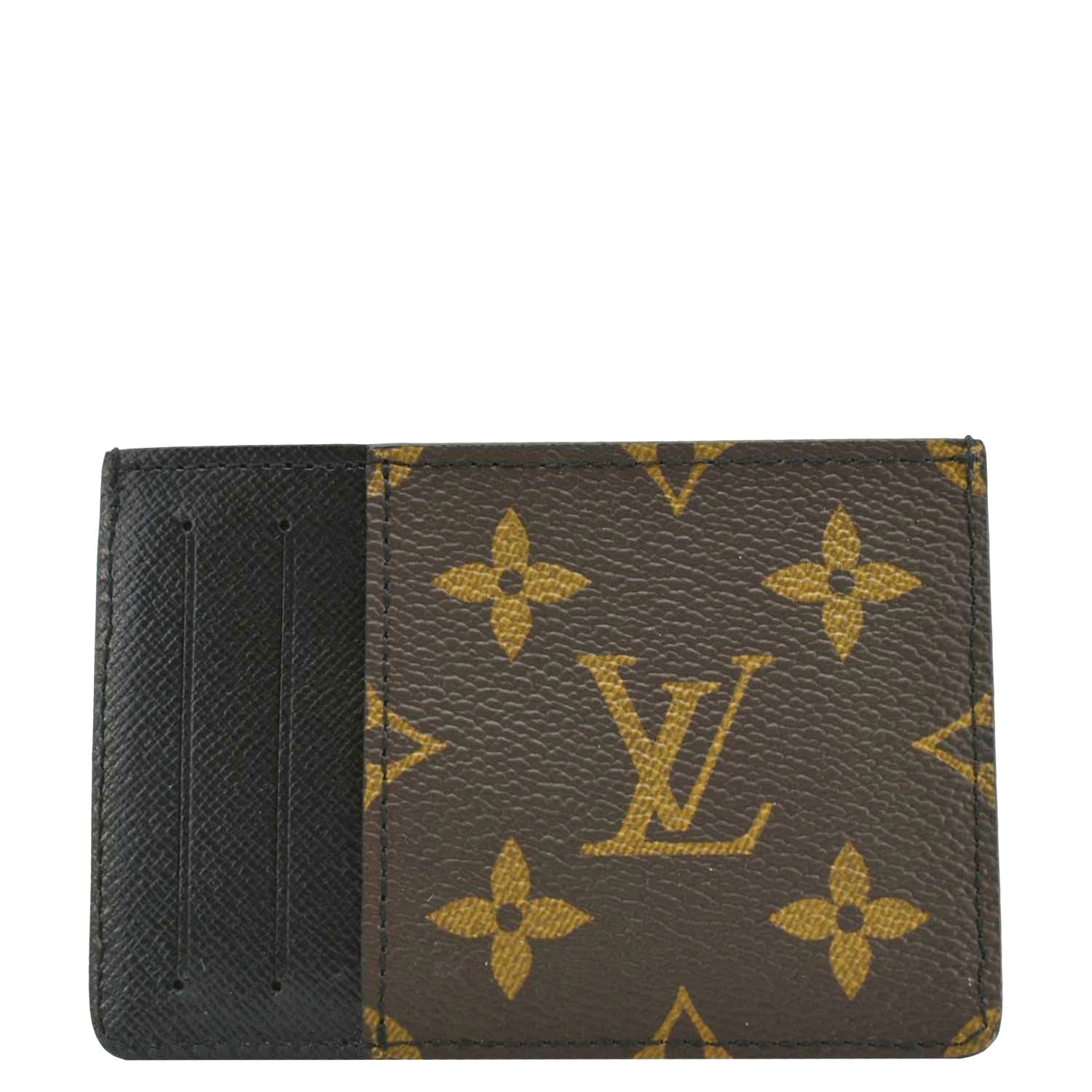 LOUIS VUITTON Neo Porte Cartes Monogram Macassar Card Holder Black