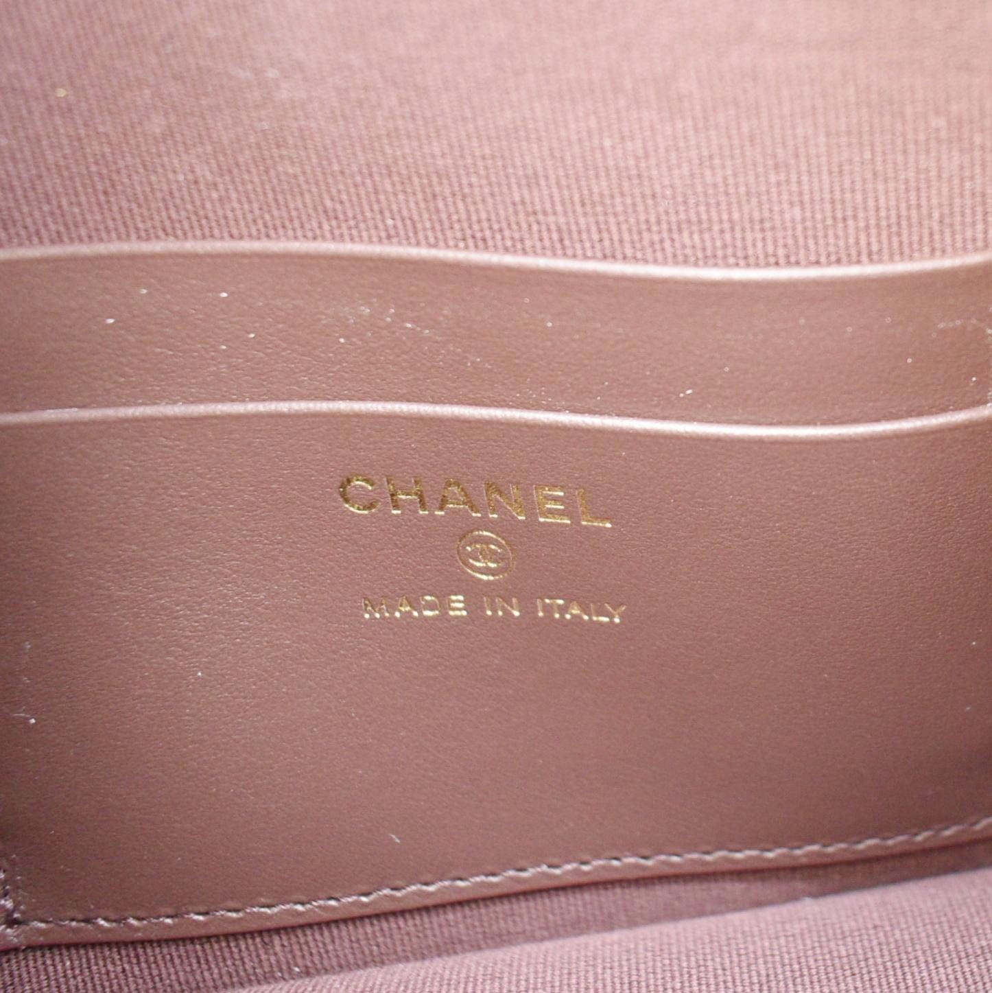Chanel Classic Quilted Leather Chain Clutch Crossbody Bag Black