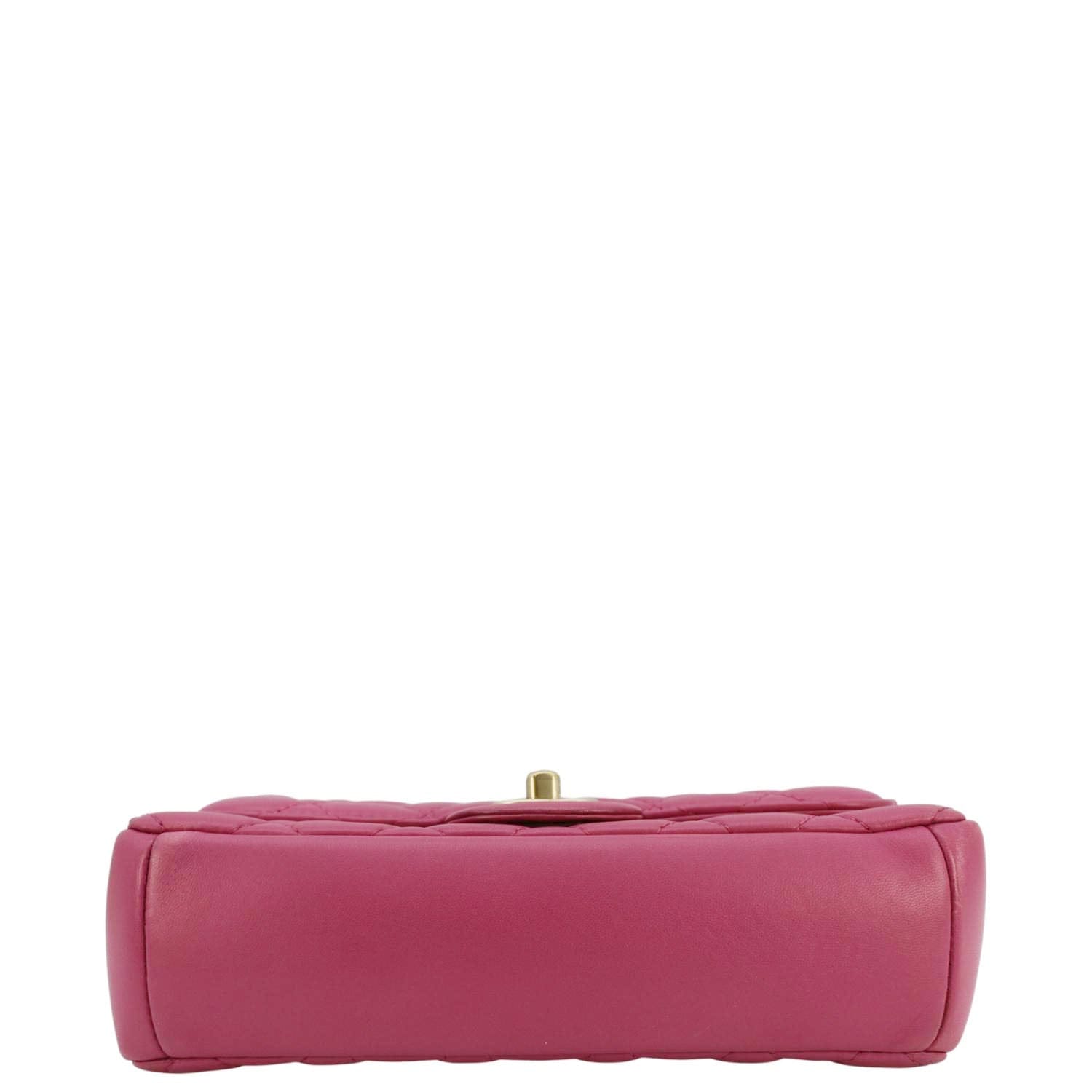 Chanel Chic Flap Quilted Lambskin Leather Crossbody Bag Pink
