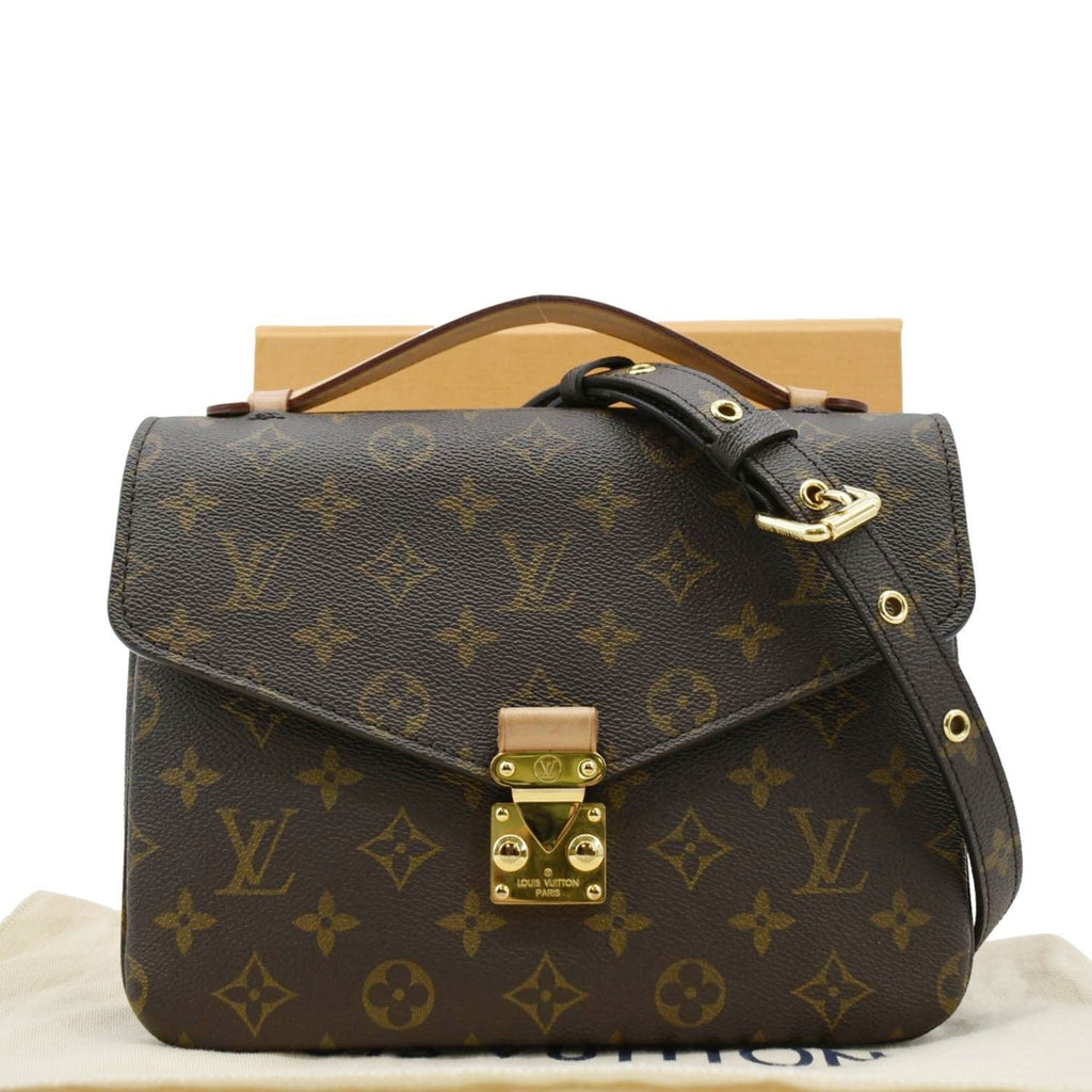 LOUIS VUITTON Metis Pochette Monogram Canvas Crossbody Bag Brown