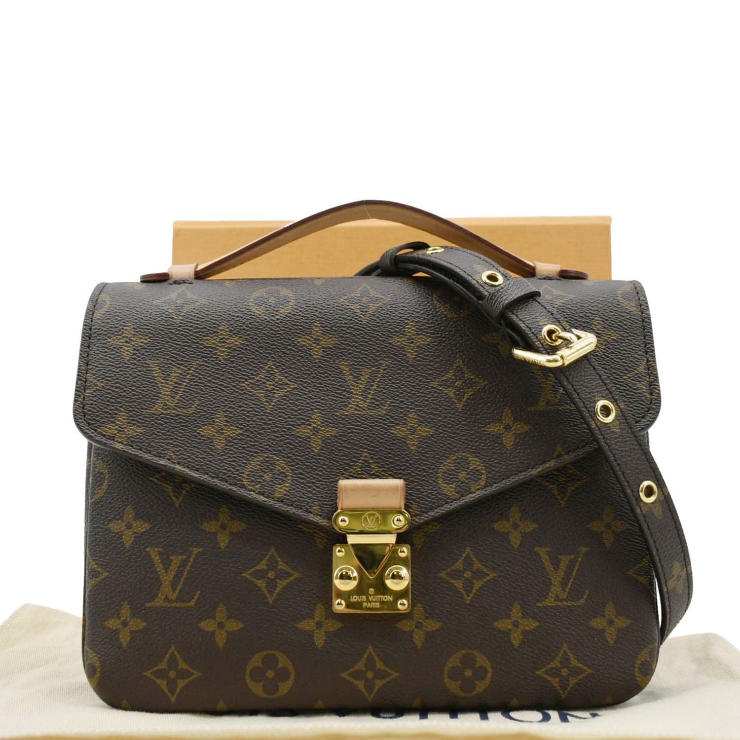 LOUIS VUITTON Metis Pochette Monogram Canvas Crossbody Bag Brown