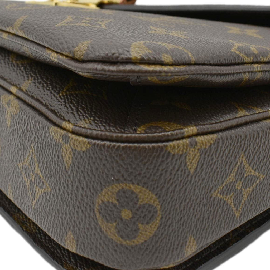 LOUIS VUITTON Metis Pochette Monogram Canvas Crossbody Bag Brown