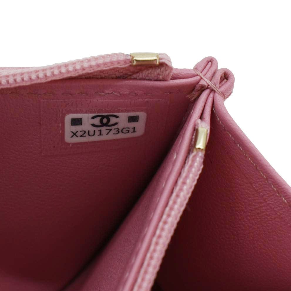 Chanel Flap Phone Holder Quilted Leather Chain Crossbody Bag Pink