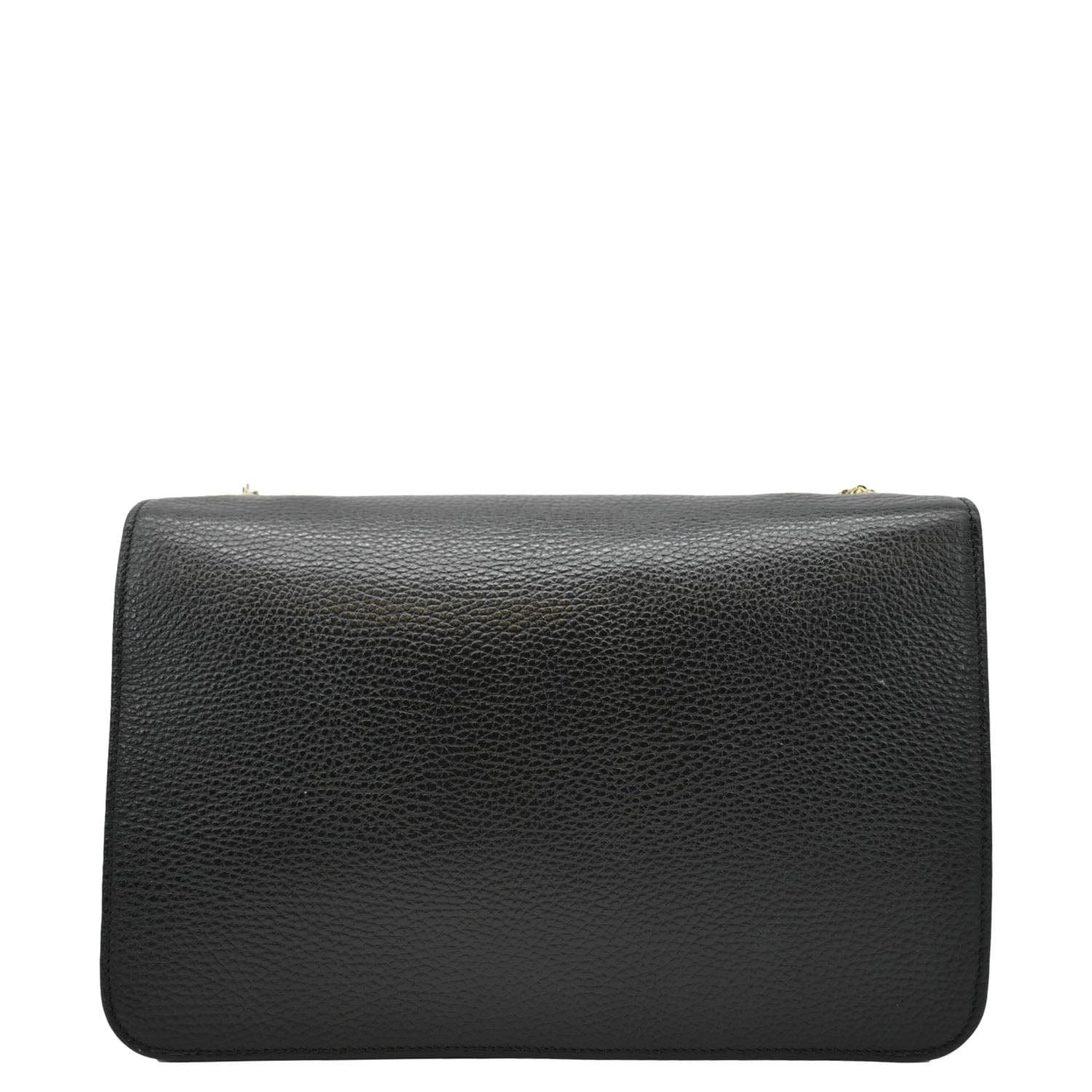 GUCCI Interlocking Gucci Leather Crossbody Bag Black 510303