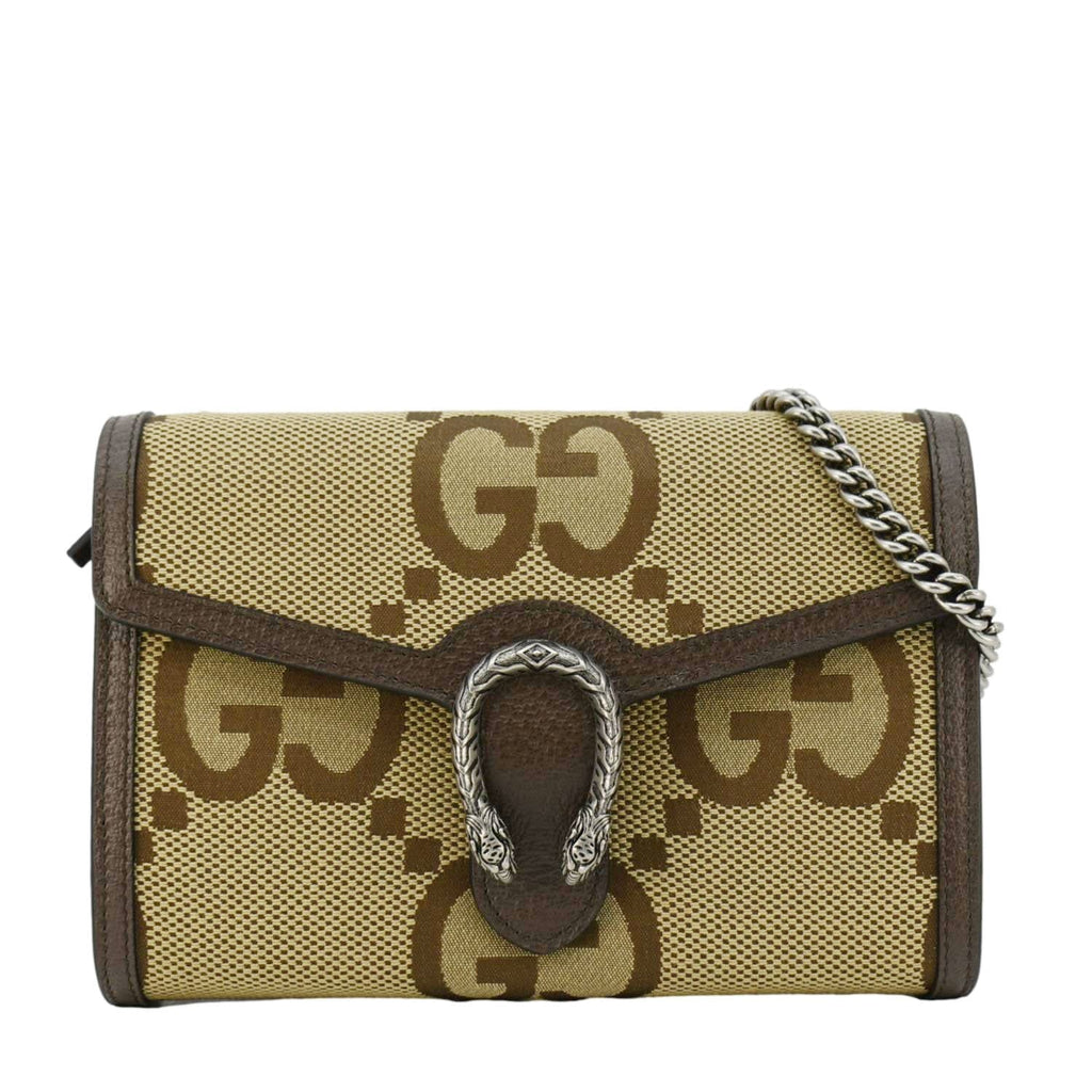 GUCCI Dionysus Mini Gucci Canvas Crossbody Bag Beige 407231