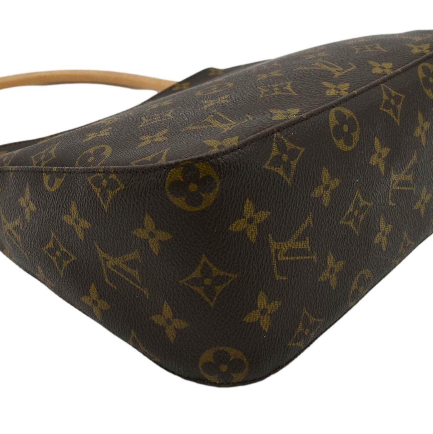 LOUIS VUITTON Looping MM Monogram Canvas Shoulder Bag Brown