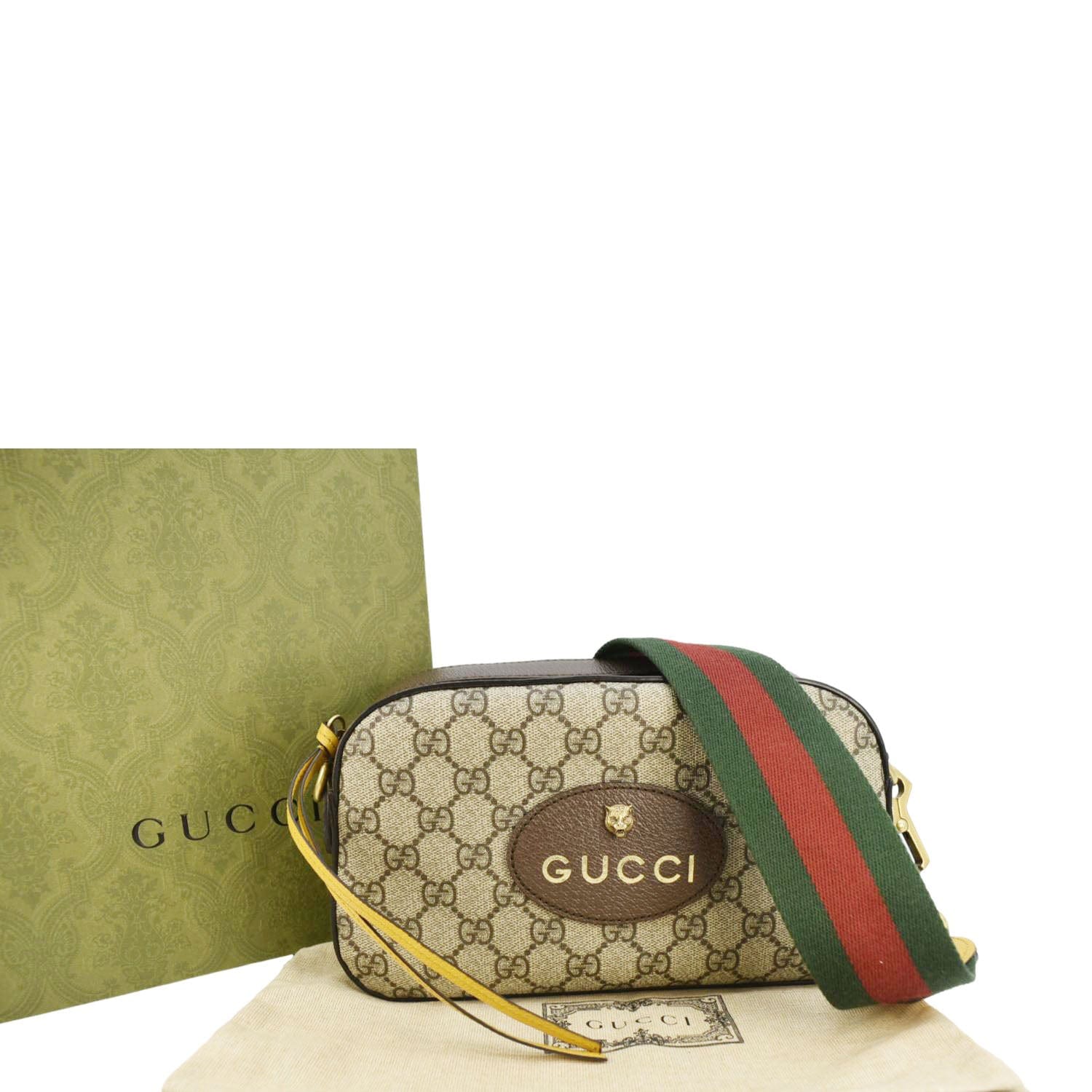 GUCCI Neo  Gucci Supreme Canvas Messenger Bag Beige 476466