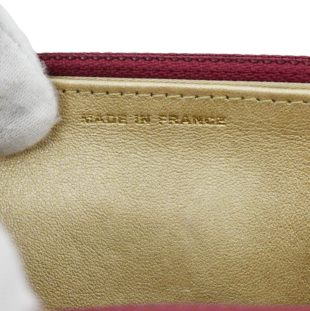 Chanel Camellia Wallet On Chain Leather Crossbody Bag Fuchsia