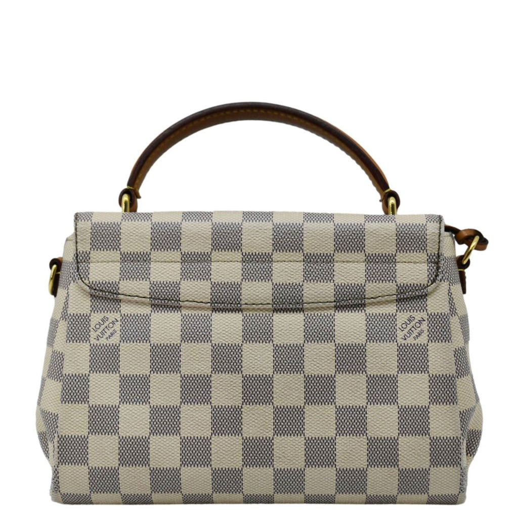 LOUIS VUITTON Croisette Damier Azur Satchel Crossbody Bag White