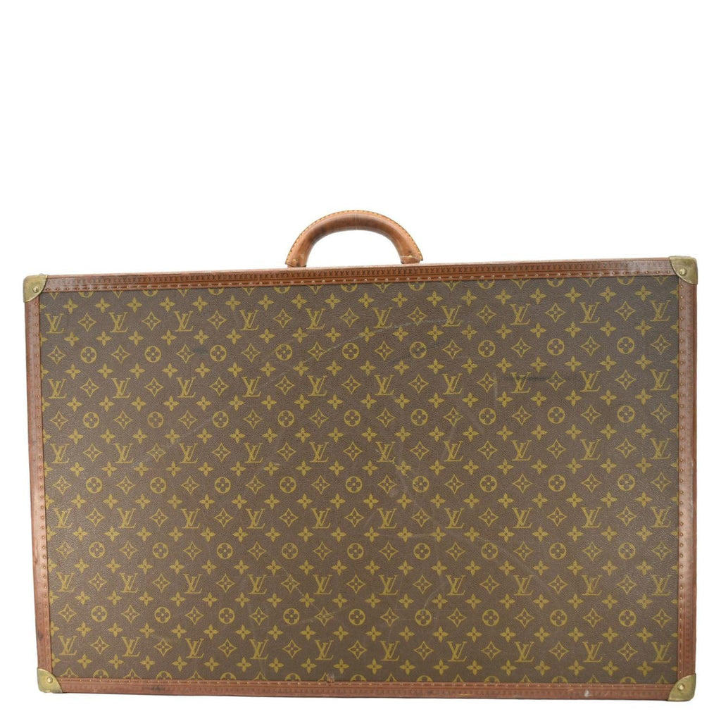 LOUIS VUITTON Bisten  Monogram Canvas Travel Trunk Suitcase Bag Brown