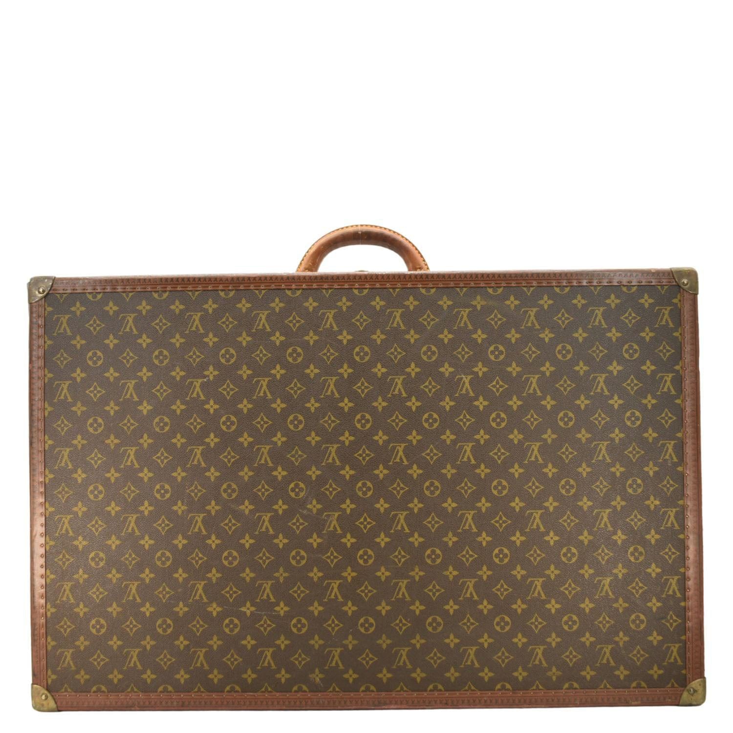 LOUIS VUITTON Bisten  Monogram Canvas Travel Trunk Suitcase Bag Brown