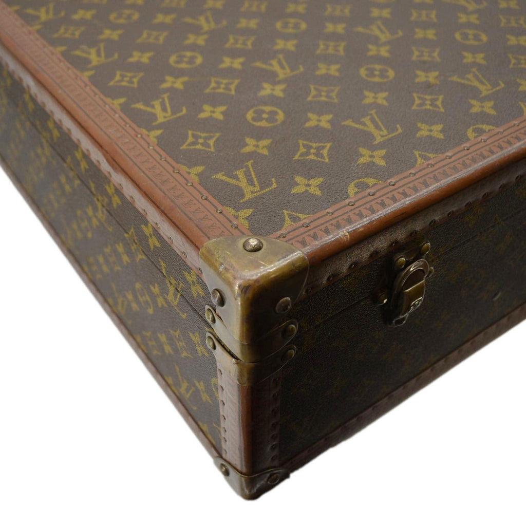 LOUIS VUITTON Bisten  Monogram Canvas Travel Trunk Suitcase Bag Brown