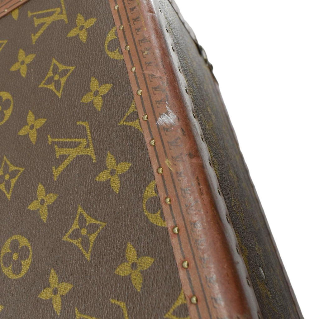 LOUIS VUITTON Bisten  Monogram Canvas Travel Trunk Suitcase Bag Brown