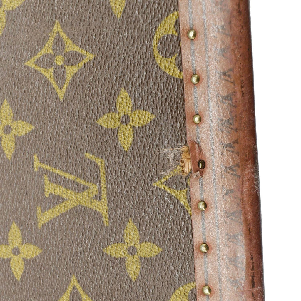 LOUIS VUITTON Bisten  Monogram Canvas Travel Trunk Suitcase Bag Brown