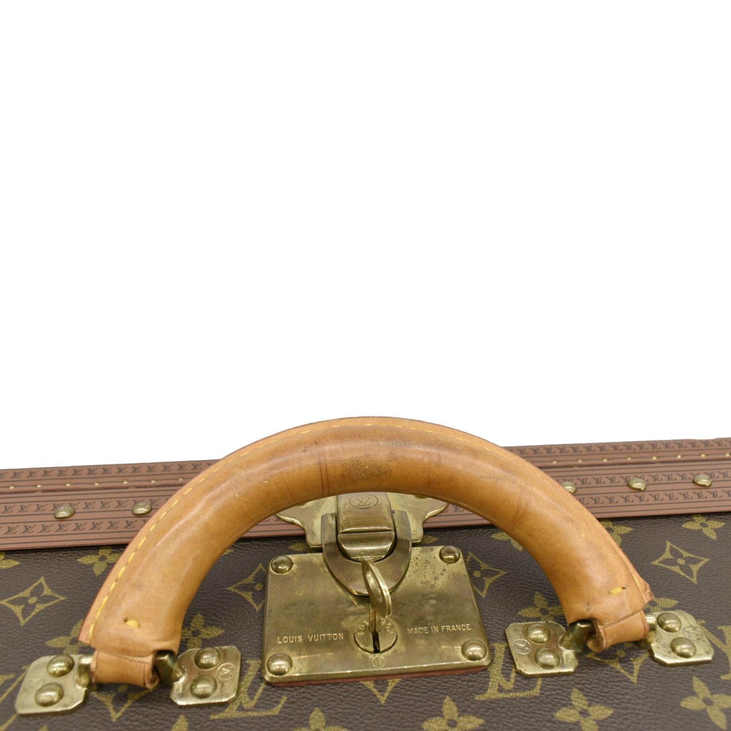 LOUIS VUITTON Bisten 75  Monogram Canvas Travel Suitcase Bag Brown