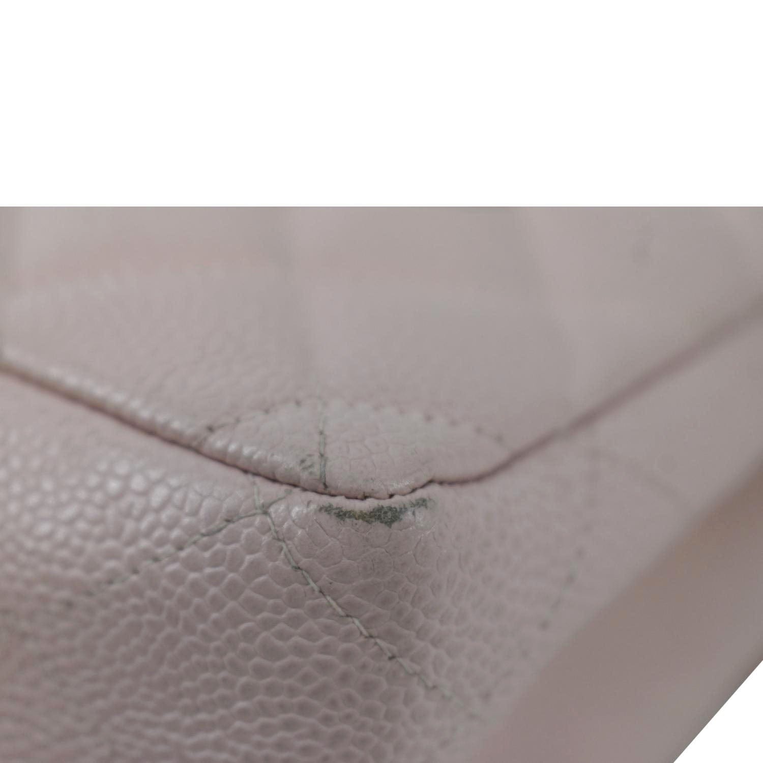 Chanel  Classic Jumbo Single Flap Caviar Leather Shoulder Bag Dusty Pink