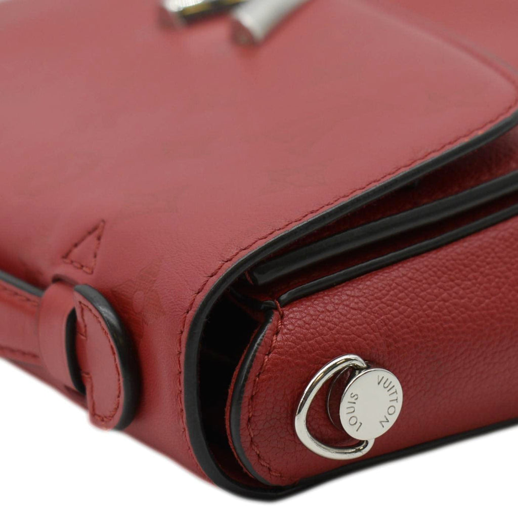 LOUIS VUITTON Very Monogram Leather Messenger Bag Red