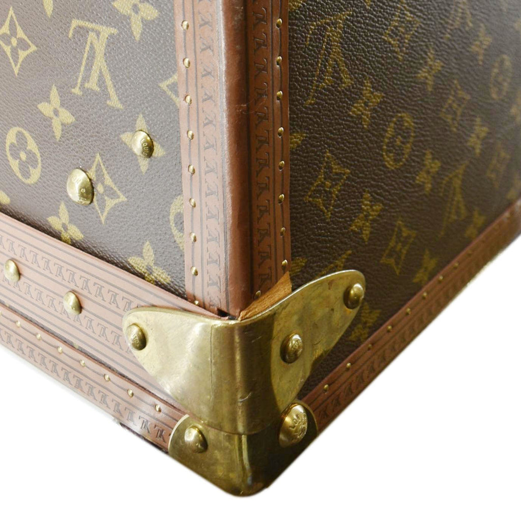 LOUIS VUITTON Bisten 75  Monogram Canvas Travel Suitcase Bag Brown
