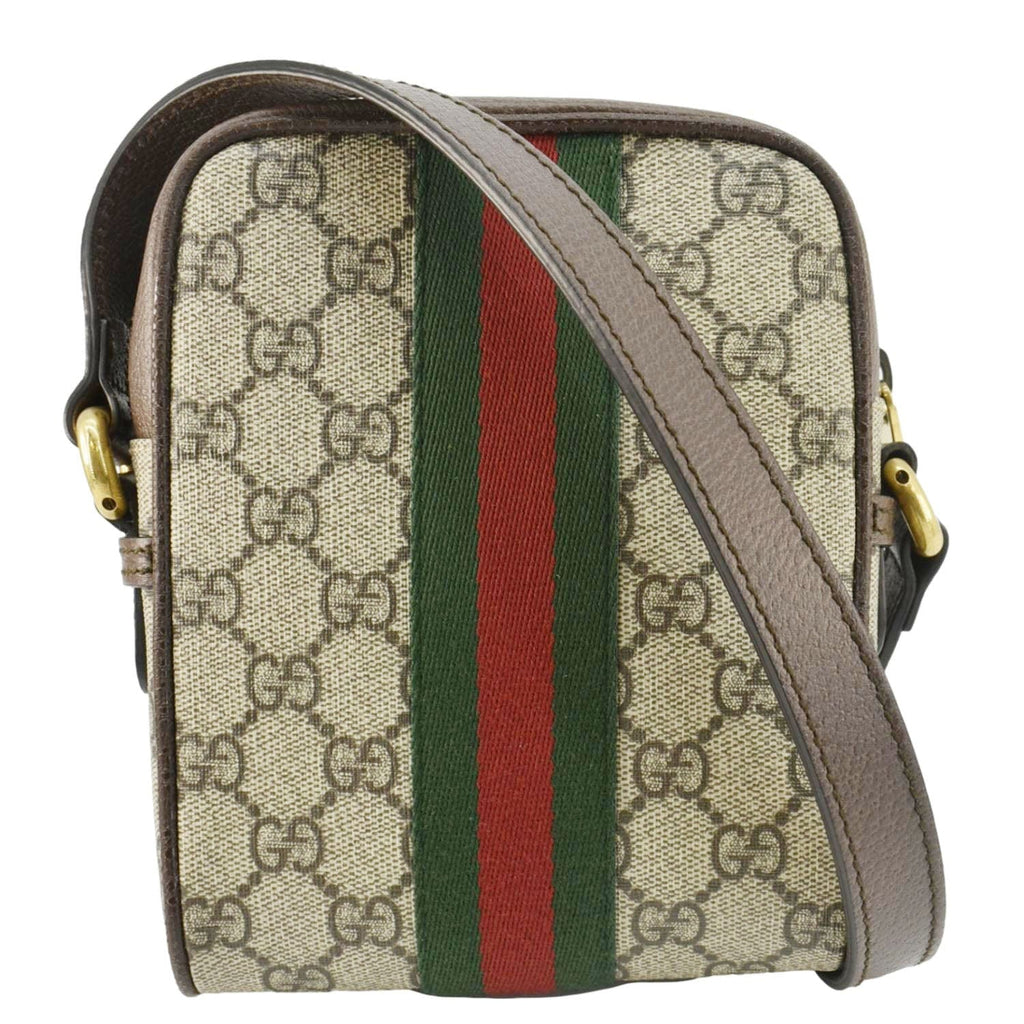 GUCCI Ophidia Gucci Canvas Messenger Bag Brown 598127