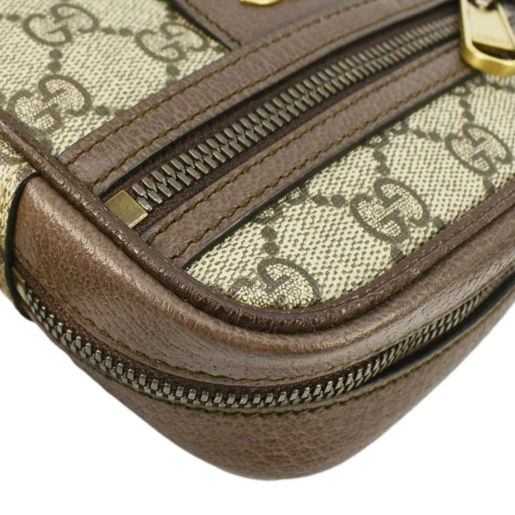 GUCCI Ophidia Gucci Canvas Messenger Bag Brown 598127