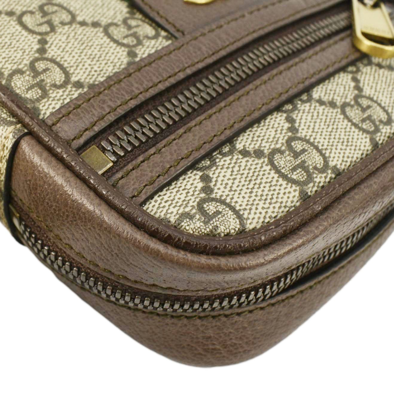 GUCCI Ophidia Gucci Canvas Messenger Bag Brown 598127