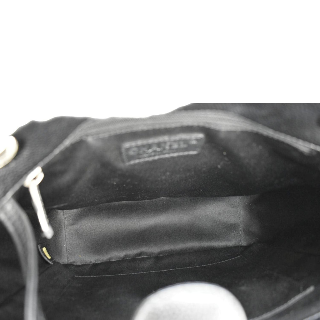 Chanel PST Petit  Quilted Caviar Leather Shopping Tote Bag Black