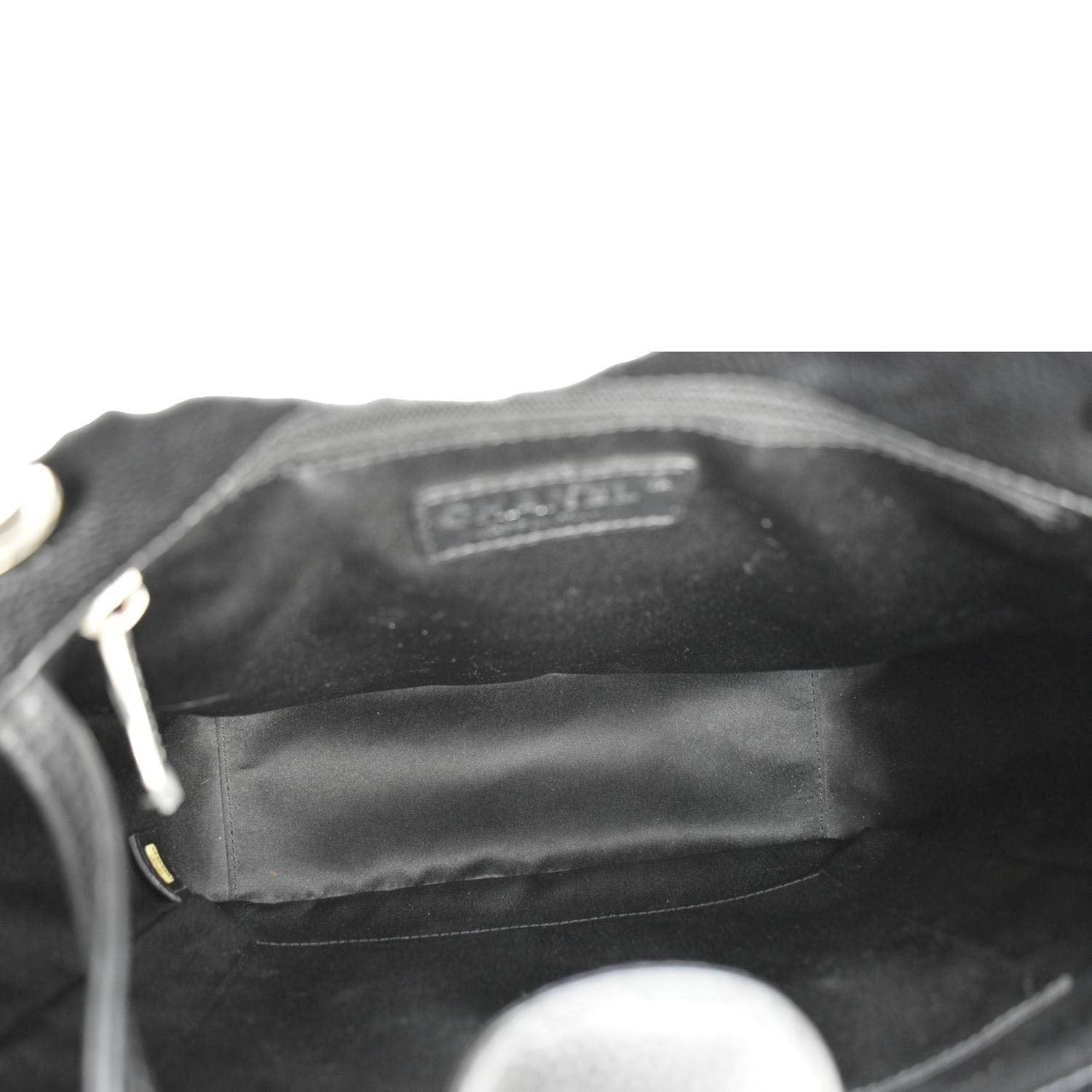 Chanel PST Petit  Quilted Caviar Leather Shopping Tote Bag Black