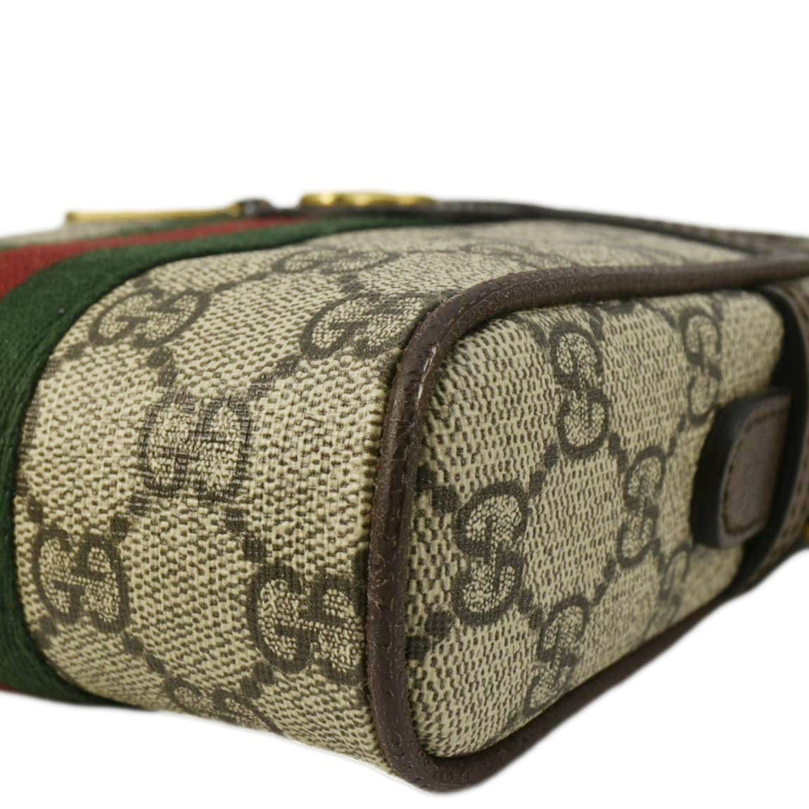 GUCCI Ophidia Gucci Canvas Messenger Bag Brown 598127