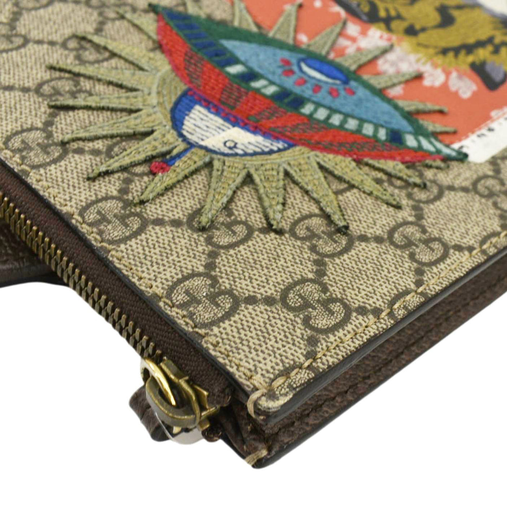 GUCCI  Courrier Web Gucci Canvas Messenger Bag Beige 474083
