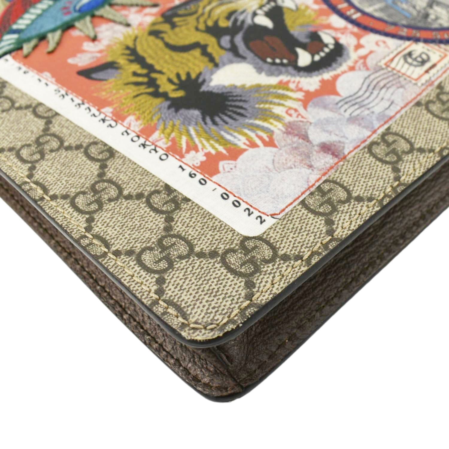 GUCCI  Courrier Web Gucci Canvas Messenger Bag Beige 474083
