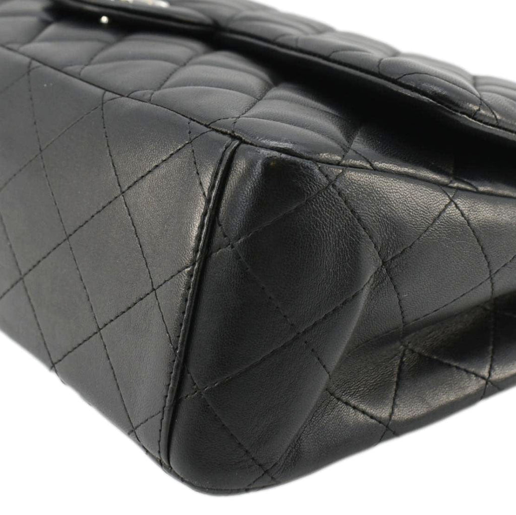 Chanel Maxi Double Flap Leather Shoulder Bag Black