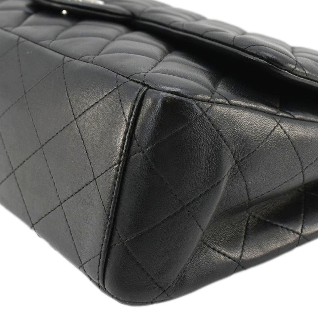 Chanel Maxi Double Flap Leather Shoulder Bag Black