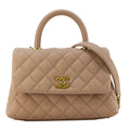 Chanel CC Coco Flap Caviar Leather Top Handle Shoulder Bag Light Pink