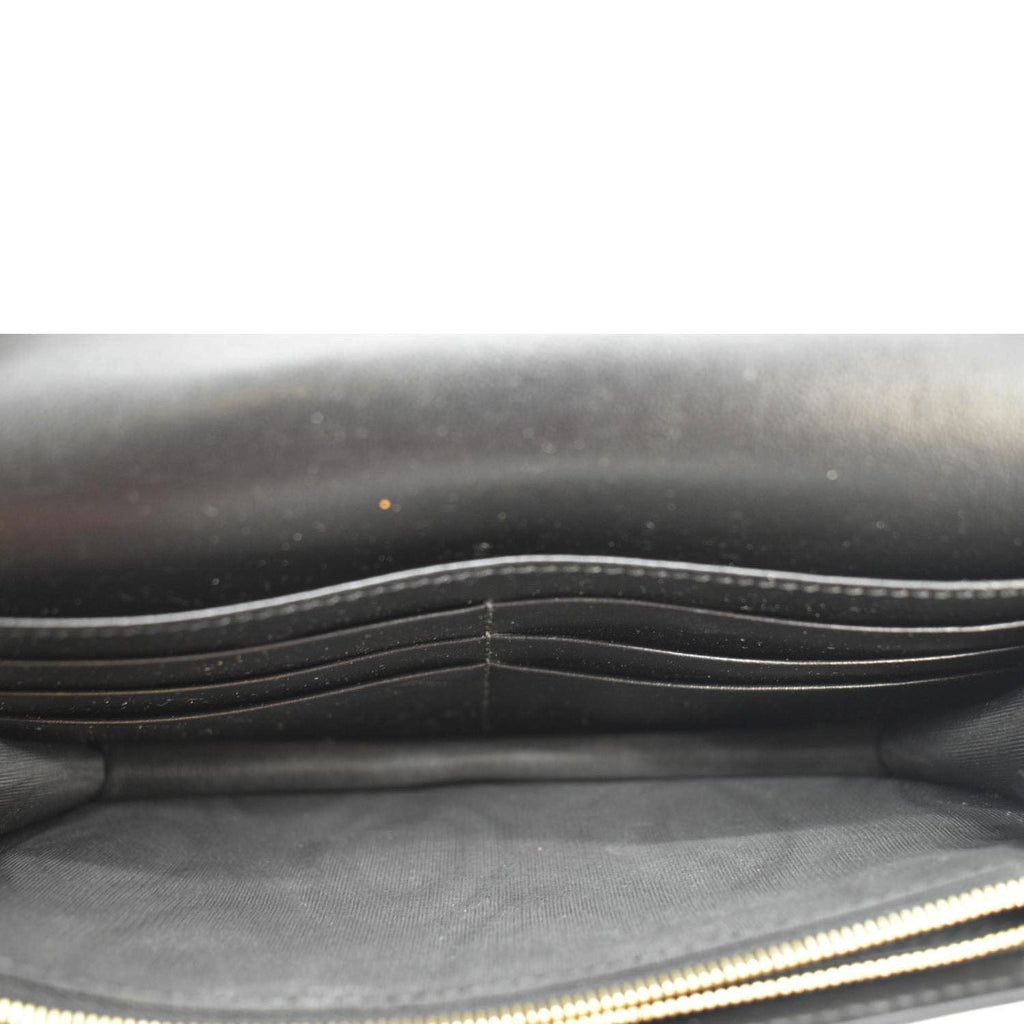 GUCCI Gucci Matelasse Leather Chain Wallet Shoulder Bag Black 723787