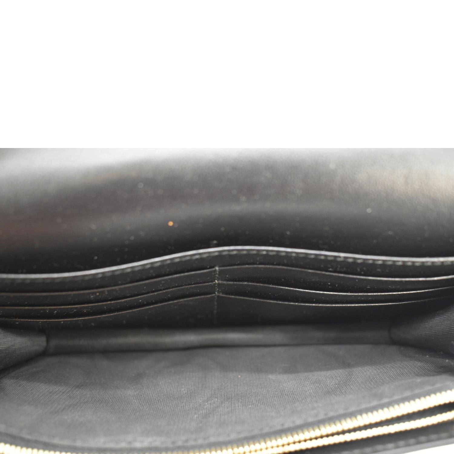 GUCCI Gucci Matelasse Leather Chain Wallet Shoulder Bag Black 723787
