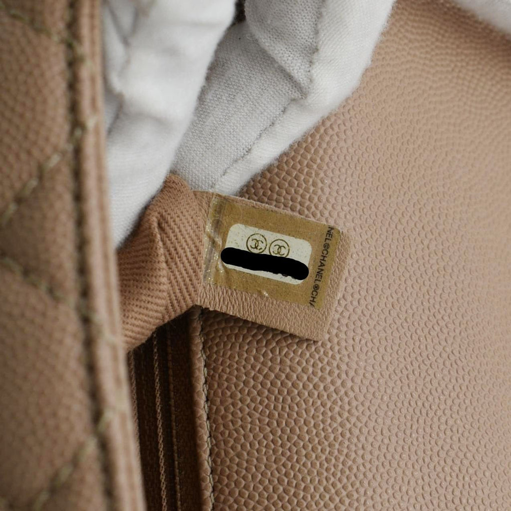Chanel CC Coco Flap Caviar Leather Top Handle Shoulder Bag Light Pink