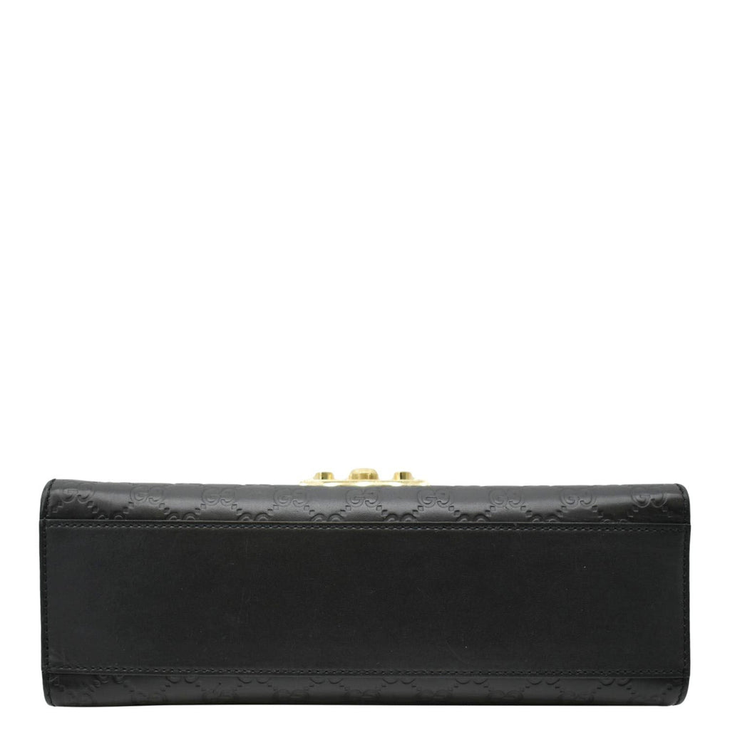 GUCCI Padlock Medium Gucci Leathrer Chain Shoulder Bag Black 409486