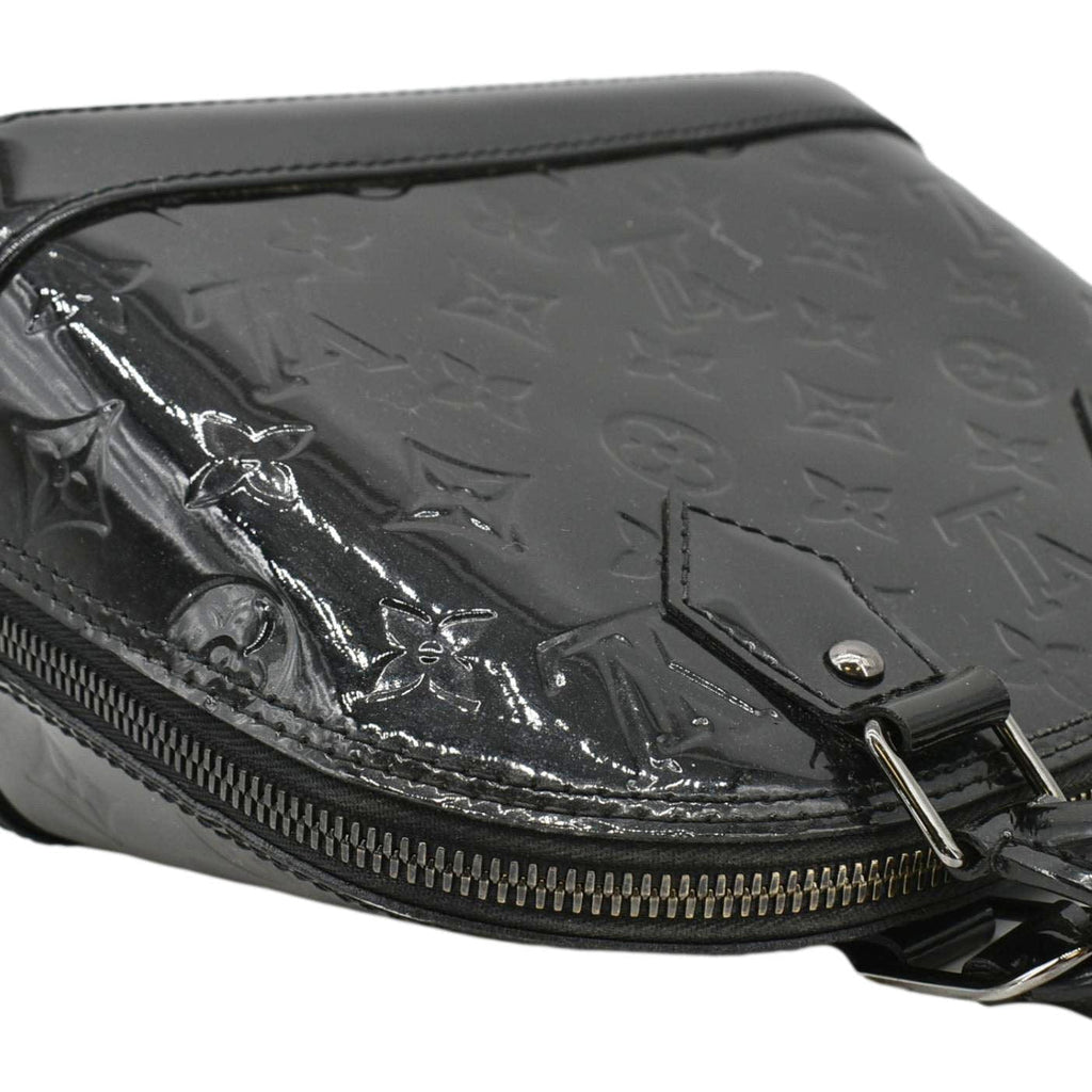 LOUIS VUITTON Alma BB Monogram Vernis Satchel Bag Black